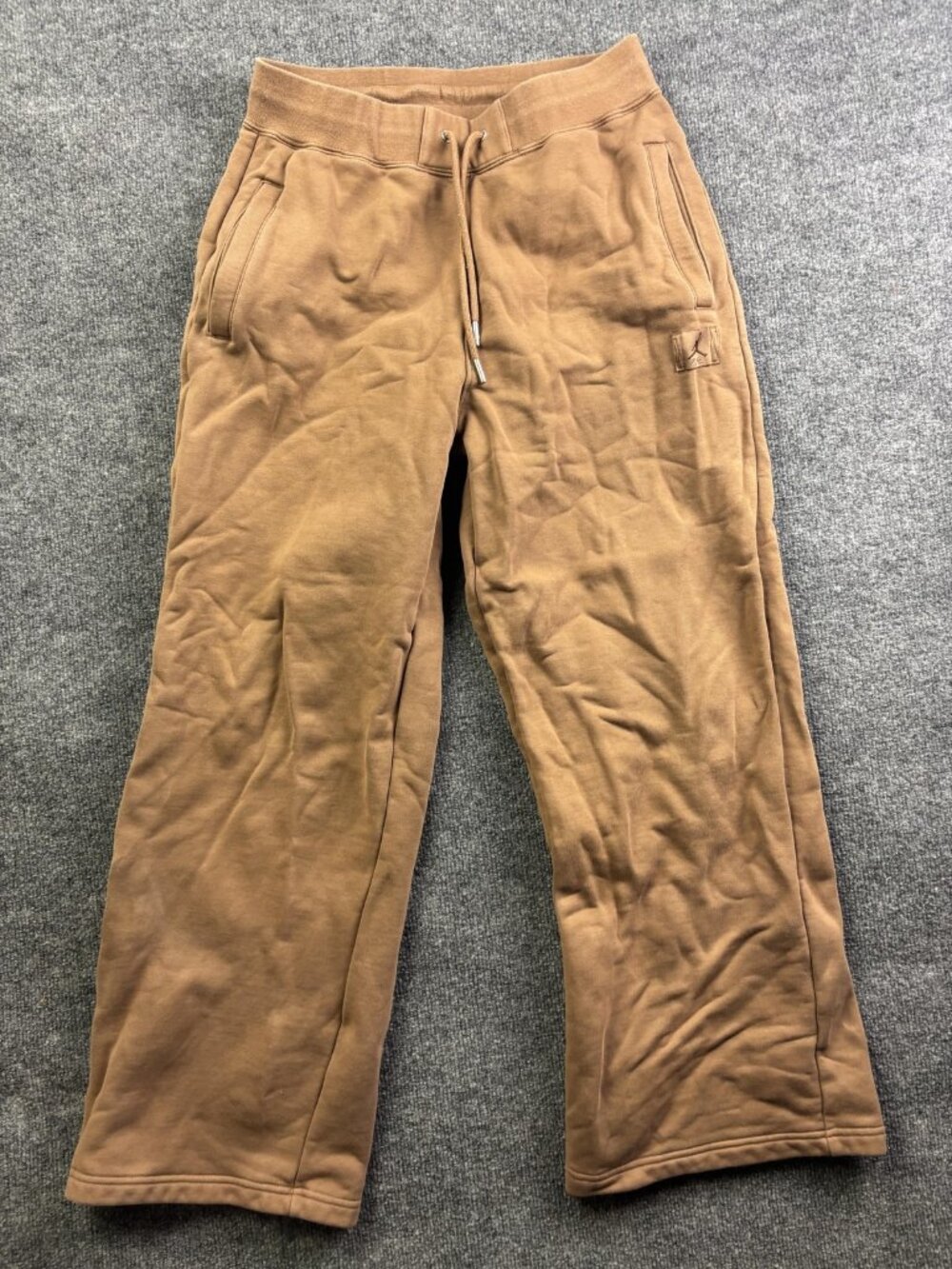 Jordan Sweatpants Womens Medium 30x29 Brown Fleece Joggers Pockets Jumpman